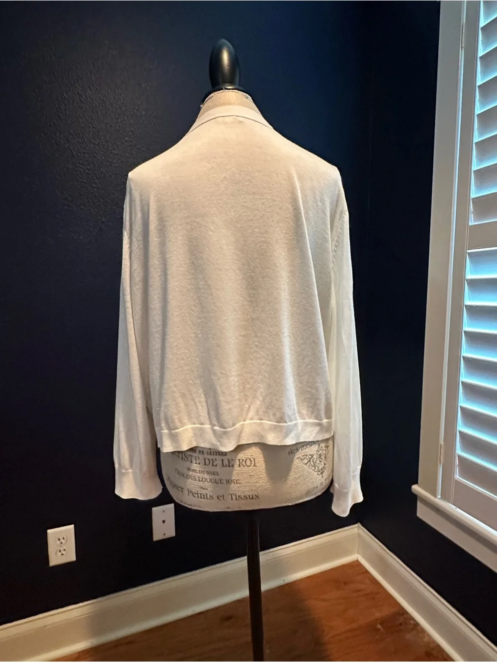 Talbots White Open-Front Women's Cardigan - Picture 4 of 11